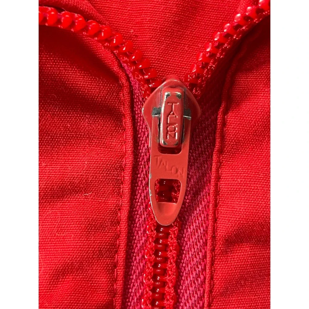80s Levi's Men Medium Pullover Jacket Red Vintage Quarter Zip Anorak Pocket